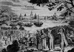 Скоморохи на Ладоге (из Путешествия Адама Олеария в Московию в XVII веке)
